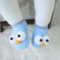 Cute design animal printing newborn non slip baby kids socks with grip